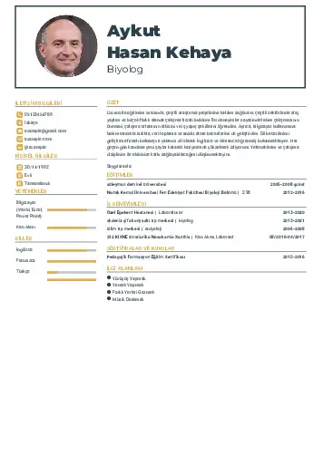 Biyolog CV Örnekleri cv indir